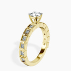 18kt Yellow Gold Cheryl Side Stone Lab Diamond Ring standing product image one