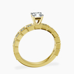 18kt Yellow Gold Cheryl Side Stone Lab Diamond Ring side right image one