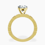 14ct Yellow Gold Cheryl Side Stone Lab Diamond Ring side right image one