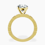 14kt Yellow Gold Cheryl Side Stone Lab Diamond Ring side right image one
