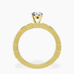 14kt Yellow Gold Cheryl Side Stone Lab Diamond Ring side right image one