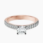 10kt Rose Gold Amy Tapered Eternity Lab Diamond Ring front image