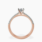 10kt Rose Gold Amy Tapered Eternity Lab Diamond Ring side right image one