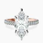 18kt Rose Gold Amy Tapered Eternity Lab Diamond Ring front image