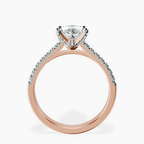 18kt Rose Gold Amy Tapered Eternity Lab Diamond Ring side right image one
