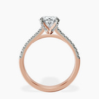 2.99 ct. oval Amy Tapered Eternity Ring in 10kt rose gold side right image one