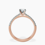 14kt Rose Gold Amy Tapered Eternity Lab Diamond Ring side right image one