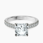 Platinum Amy Tapered Eternity Lab Diamond Ring front image