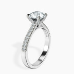 Platinum Amy Tapered Eternity Lab Diamond Ring standing product image one