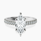 Platinum Amy Tapered Eternity Lab Diamond Ring front image
