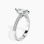 Platinum Amy Tapered Eternity Lab Diamond Ring standing product image one