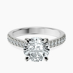 14ct White Gold Amy Tapered Eternity Lab Diamond Ring front image