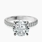 Platinum Amy Tapered Eternity Lab Diamond Ring front image