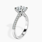 Platinum Amy Tapered Eternity Lab Diamond Ring standing product image one