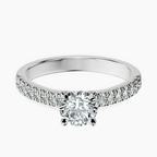 Platinum Amy Tapered Eternity Lab Diamond Ring front image