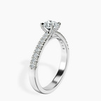 Platinum Amy Tapered Eternity Lab Diamond Ring standing product image one