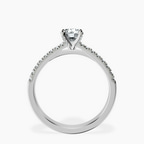 Platinum Amy Tapered Eternity Lab Diamond Ring side right image one