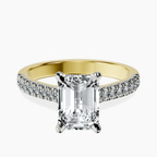 9ct Yellow Gold Amy Tapered Eternity Lab Diamond Ring front image