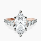 14ct Rose Gold Geneva Side Stone Lab Diamond Ring front image