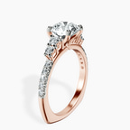 18kt Rose Gold Geneva Side Stone Lab Diamond Ring standing product image one