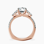 18kt Rose Gold Geneva Side Stone Lab Diamond Ring side right image one