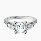 Platinum Geneva Side Stone Lab Diamond Ring front image