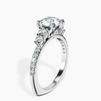 Platinum Geneva Side Stone Lab Diamond Ring standing product image one