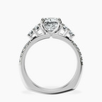 Platinum Geneva Side Stone Lab Diamond Ring side right image one