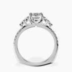 Platinum Geneva Side Stone Lab Diamond Ring side right image one