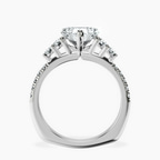Platinum Geneva Side Stone Lab Diamond Ring side right image one