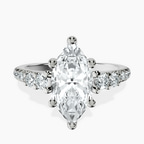 Platinum Geneva Side Stone Lab Diamond Ring front image
