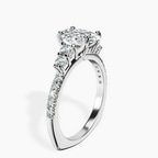 Platinum Geneva Side Stone Lab Diamond Ring standing product image one