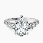 Platinum Geneva Side Stone Lab Diamond Ring front image