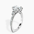 Platinum Geneva Side Stone Lab Diamond Ring standing product image one