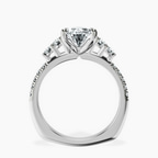 Platinum Geneva Side Stone Lab Diamond Ring side right image one
