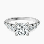 Platinum Geneva Side Stone Lab Diamond Ring front image