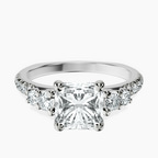 Platinum Geneva Side Stone Lab Diamond Ring front image