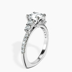 Platinum Geneva Side Stone Lab Diamond Ring standing product image one