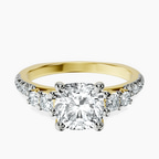 18kt Yellow Gold Geneva Side Stone Lab Diamond Ring front image