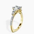 18kt Yellow Gold Geneva Side Stone Lab Diamond Ring standing product image one