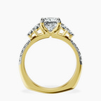 18kt Yellow Gold Geneva Side Stone Lab Diamond Ring side right image one