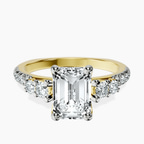 18kt Yellow Gold Geneva Side Stone Lab Diamond Ring front image