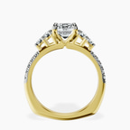 18kt Yellow Gold Geneva Side Stone Lab Diamond Ring side right image one
