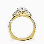 18kt Yellow Gold Geneva Side Stone Lab Diamond Ring side right image one