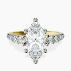 14kt Yellow Gold Geneva Side Stone Lab Diamond Ring front image