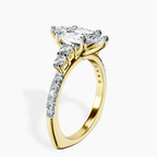 14kt Yellow Gold Geneva Side Stone Lab Diamond Ring standing product image one