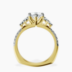 14kt Yellow Gold Geneva Side Stone Lab Diamond Ring side right image one
