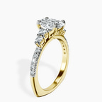 18kt Yellow Gold Geneva Side Stone Lab Diamond Ring standing product image one