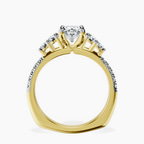 18kt Yellow Gold Geneva Side Stone Lab Diamond Ring side right image one