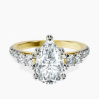 14kt Yellow Gold Geneva Side Stone Lab Diamond Ring front image